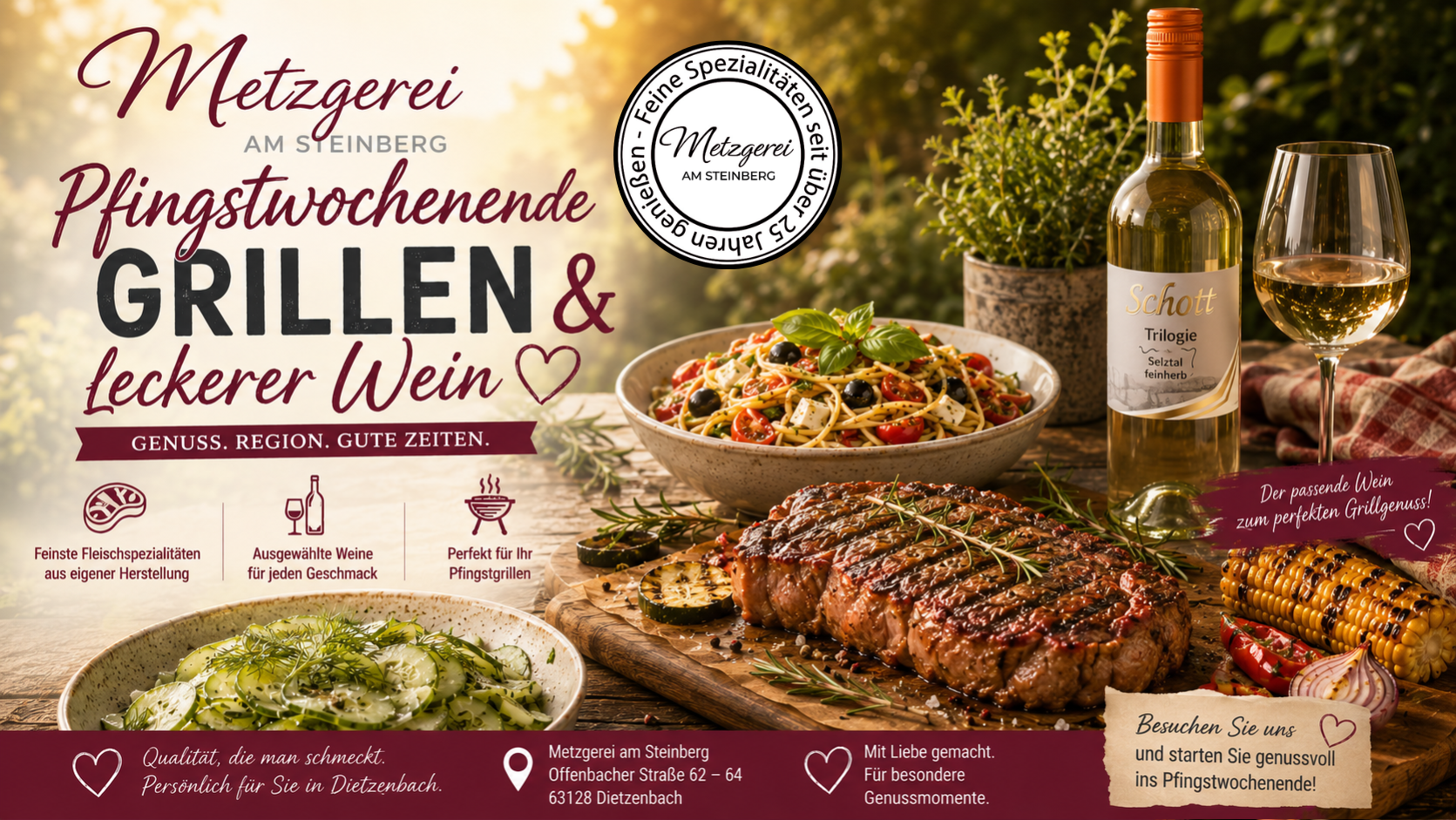 Pfingsten Grillen Metzgerei am Steinberg