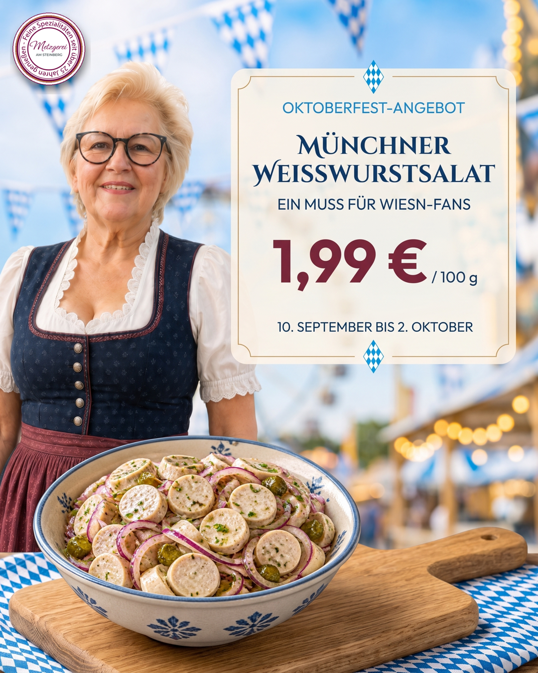 Münchner Weißwurstsalat – 1,99 € / 100 g
