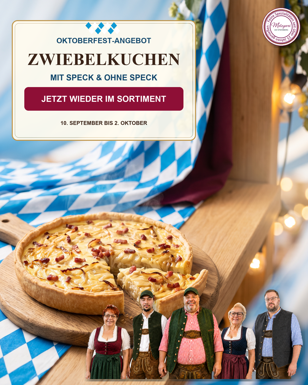Zwiebelkuchen – Wieder im Sortiment