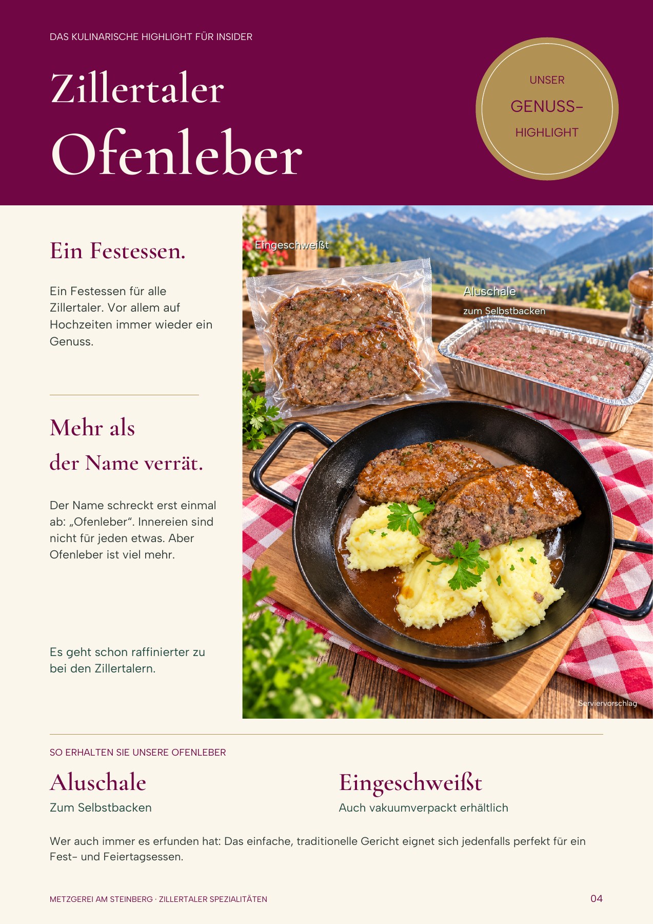 Seite 4: Zillertaler Ofenleber