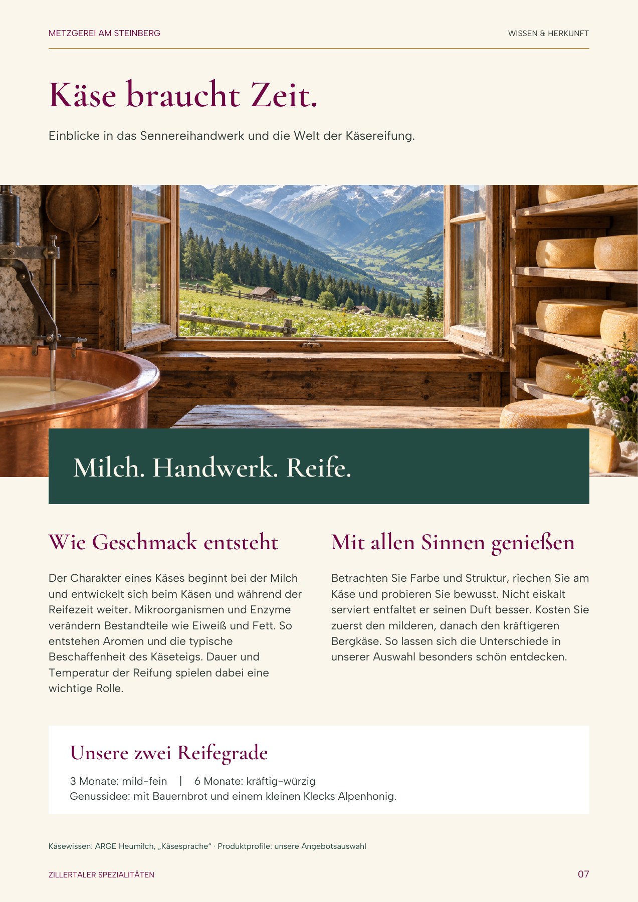 Seite 7: Wissen zum Käsehandwerk